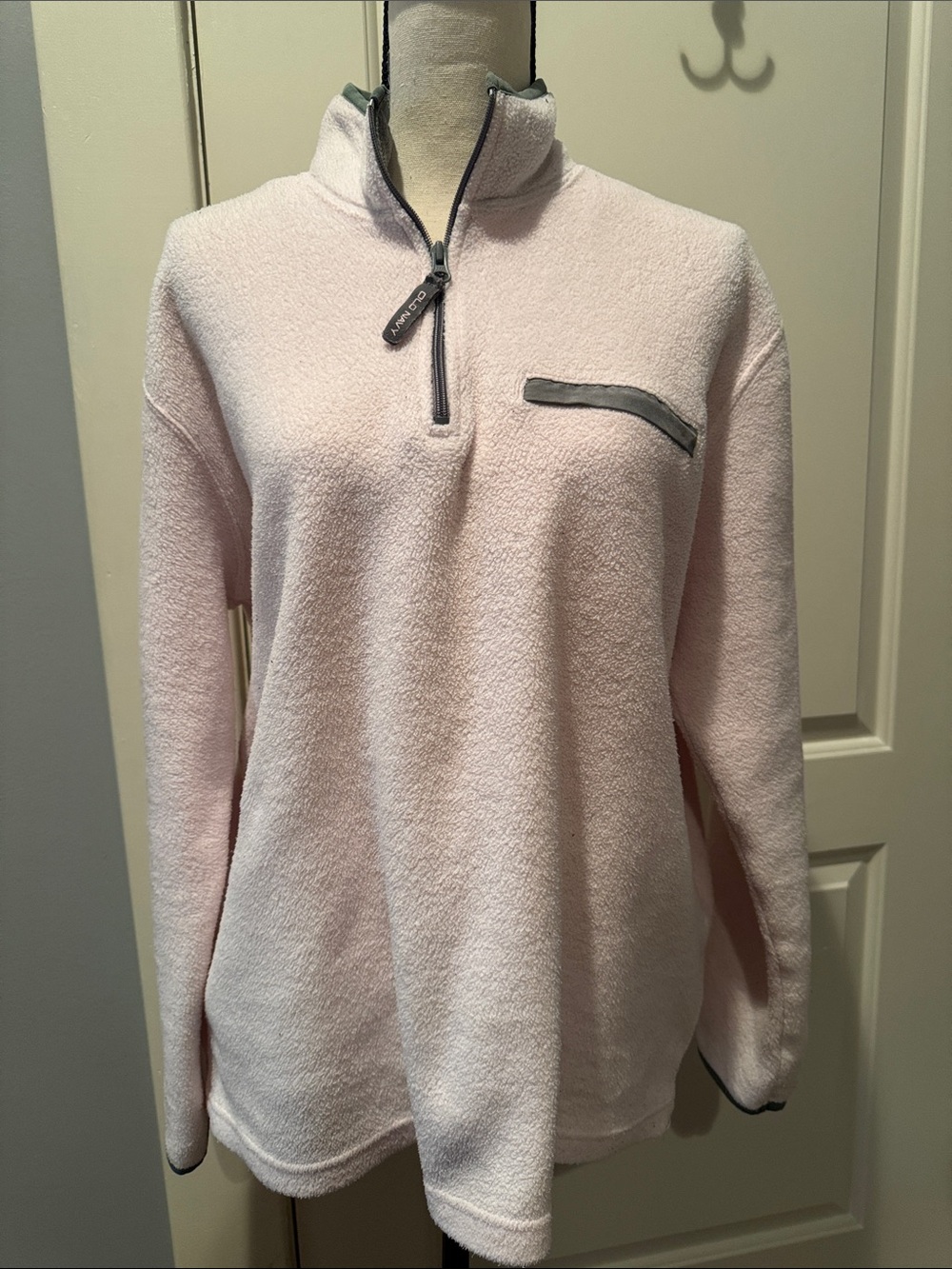 Old Navy Light Pink Quarter-Zip Turtleneck Fleece